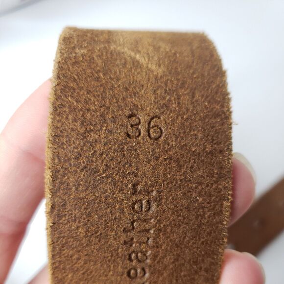 Vintage men genuine TIMBERLAND tan‎ leather belt size 36 - Picture 12 of 14